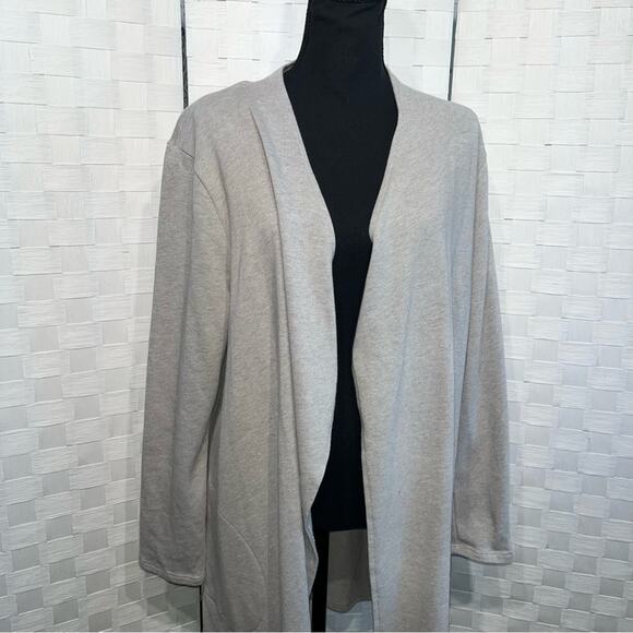 J. Jill Pure Jill Neutral Beige Open Front Cardigan Size Large Petite Earthy - Picture 7 of 14